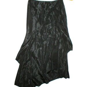 NWT Womens New Gai Mattiolo Couture Italy 48 Black Silk 14 Long Skirt Designer